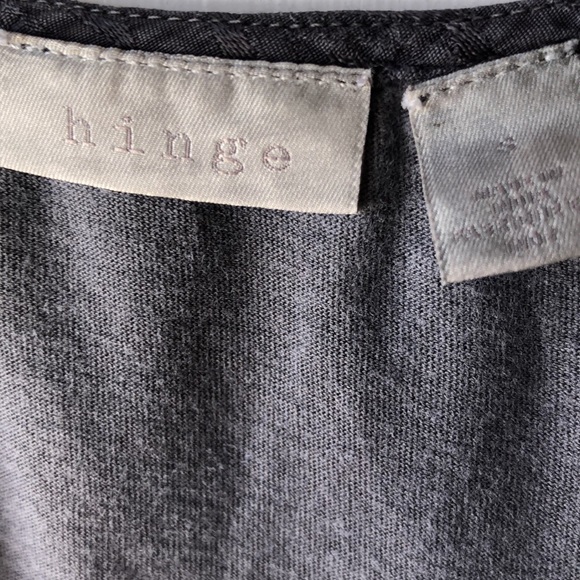 Hinge Embroidered Gray Slip on Dress Size S - Picture 7 of 8